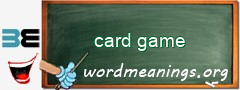 WordMeaning blackboard for card game